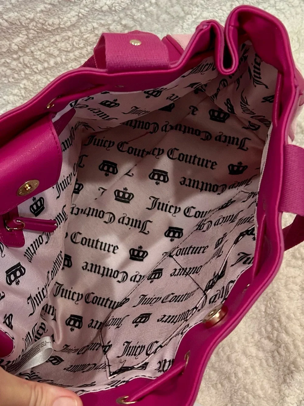 Juicy Couture Juicy Sugar Rush Tote in Flamingo Pink Ice Cream Purse Charm Y2K
